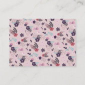 鹿素朴頭Mauve女の子ベビーシャワーレジストリ エンクロージャーカード (裏面)