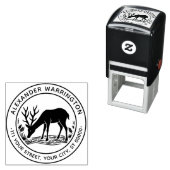 鹿素朴飲料水ファミリー名日付Est セルフインキングスタンプ (インサイチュ)