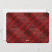 鹿素朴 | 格子模様の休日の写真カード シーズンカード (裏面)