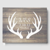 鹿素朴〔雄ジカの〕枝角カントリーファームハウスウッドズ結婚ズ ゲストブック (正面)