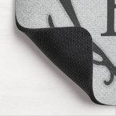 鹿素朴〔雄ジカの〕枝角グレイフェイクバーラップテクスチャ マウスパッド (コーナー)