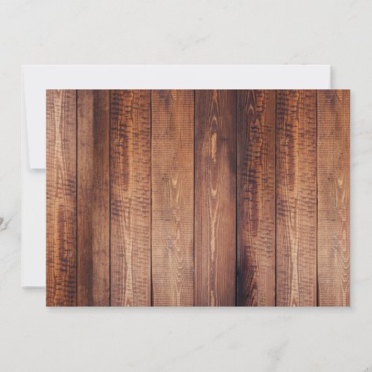 鹿素朴〔雄ジカの〕枝角バーンドウッド誕生のお知らせ 招待状 (裏面)