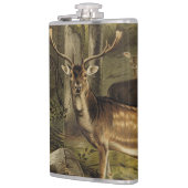 鹿素朴〔雄ジカの〕枝角フパーソナライズされたラスコ フラスク (左)