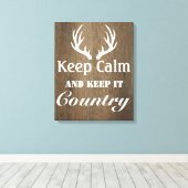 鹿素朴〔雄ジカの〕枝角保Itカントリー キャンバスプリント (インサイチュ (ウッドフロア))