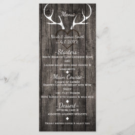 鹿素朴〔雄ジカの〕枝角&彫刻ハートのメ結婚ニュー メニュー