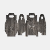 鹿素朴〔雄ジカの〕枝角&彫刻ハート結婚式の引き出物 フェイバーボックス (折り畳みなし)