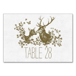 鹿結婚付き田舎屋台番号札 テーブルナンバー