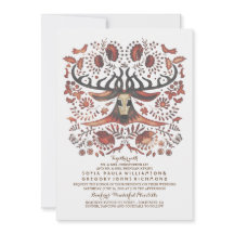 鹿結婚式招待状と森林動物