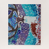 鹿絵画病 ジグソーパズル (縦)