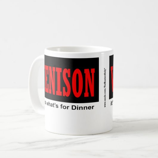 鹿肉それはであるものが夕食のマグのためです コーヒーマグカップ (正面左)