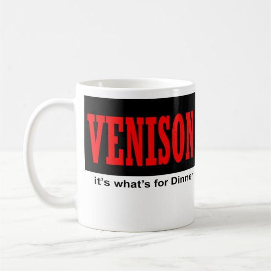 鹿肉それはであるものが夕食のマグのためです コーヒーマグカップ (左)