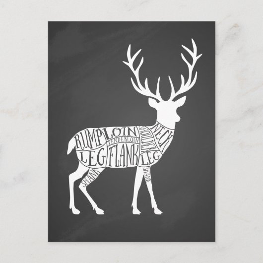 鹿肉の鹿肉狩り ポストカード (正面)