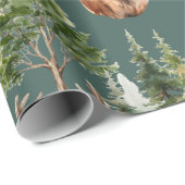 鹿自然ワイルドライフ素朴ホリデークリスマス ラッピングペーパー (ロールコーナー)