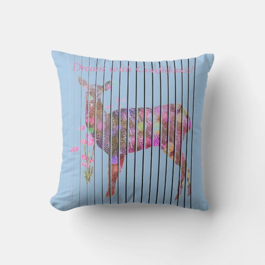 鹿花で夢をパーソナライズ|過去記事 クッション (正面)