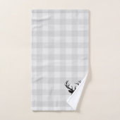 鹿角キャビン点検柄浴用タオルセット バスタオルセット (ハンドタオル)