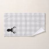 鹿角キャビン点検柄浴用タオルセット バスタオルセット (ハンドタオル)