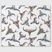 鹿角花柄 ラッピングペーパー (フラット)