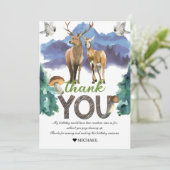 鹿誕生日ウッドランドサンキューカード サンキューカード (スタンド正面)