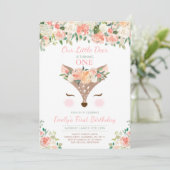 鹿誕生日招待状フローラウッドランドディアー 招待状 (スタンド正面)