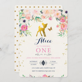 鹿誕生日招待状 招待状