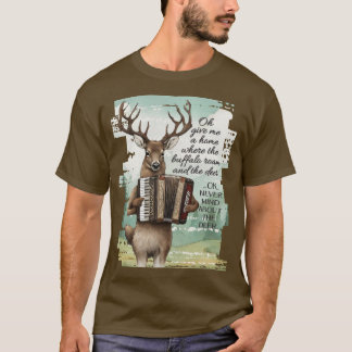 鹿遊のアコーディオン Tシャツ