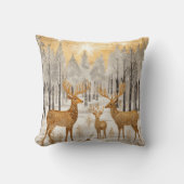 鹿金ゴールド白冬雪 クッション (正面)