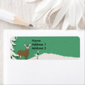 鹿雪の冬のシーン ラベル (インサイチュ)