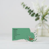 鹿雪の冬のシーン 名刺 (スタンド正面)