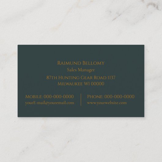 鹿頭名刺 名刺 (裏面)