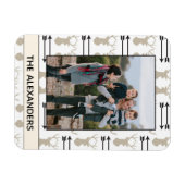 鹿頭家族の写真 マグネット (横)