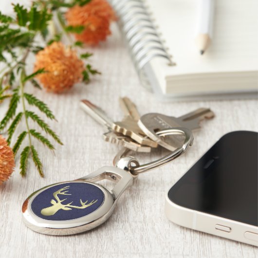 鹿頭 キーホルダー (側面)