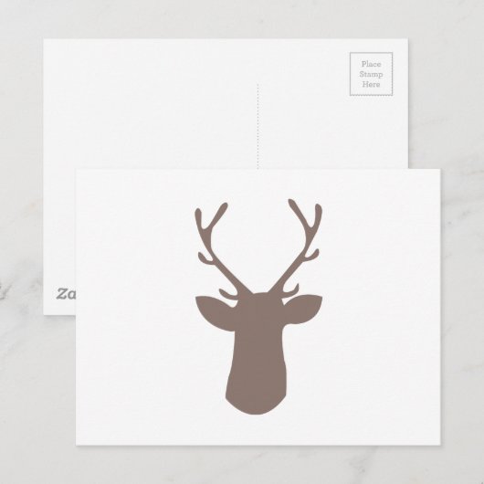 鹿頭 ポストカード (正面/裏面)