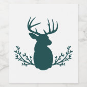 鹿頭 ワインラベル (シングルラベル)