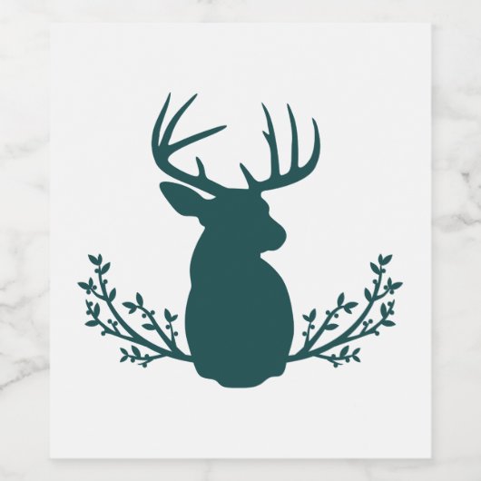 鹿頭 ワインラベル (シングルラベル)