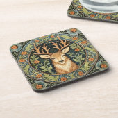 鹿顔インフローラヴィンテージデザイン コースター (左側)