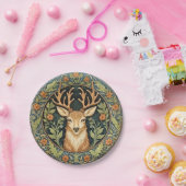 鹿顔インフローラヴィンテージデザイン ペーパープレート (パーティー)