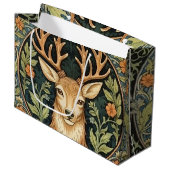 鹿顔インフローラヴィンテージデザイン ラージペーパーバッグ (正面アングル)