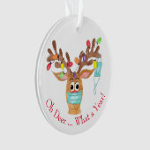 鹿1年！ルドルフ顔マスクトナカイ オーナメント (正面)