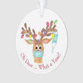 鹿1年！ルドルフ顔マスクトナカイ オーナメント (正面)