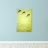 鹿3 キャンバスプリント (インサイチュ (ウッドフロア))