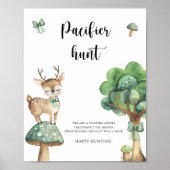 鹿 – おしゃぶり狩りベビーシャワーゲームポスター ポスター (正面)