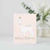 鹿 – かわいいクリスマスポストカード シーズンポストカード (スタンド正面)