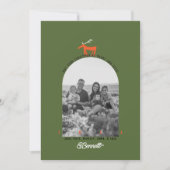 鹿&アーチフォトクリスマスカード 招待状 (正面)