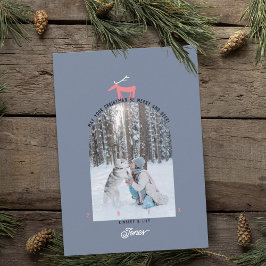 鹿&アーチフォトクリスマスカード 招待状