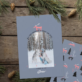 鹿&アーチフォトクリスマスカード 招待状