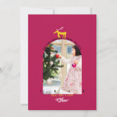 鹿&アーチフォトクリスマスカード 招待状 (正面)