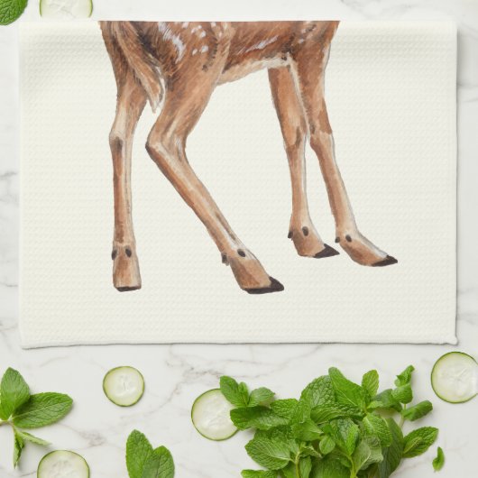 鹿 キッチンタオル (折り畳み)