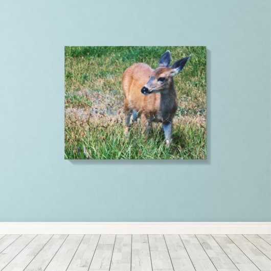 鹿 –  キャンバスプリント (インサイチュ (ウッドフロア))