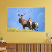 鹿 キャンバスプリント (インサイチュ (リビング))