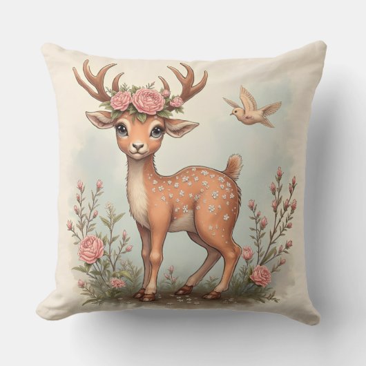 鹿 クッション (正面)